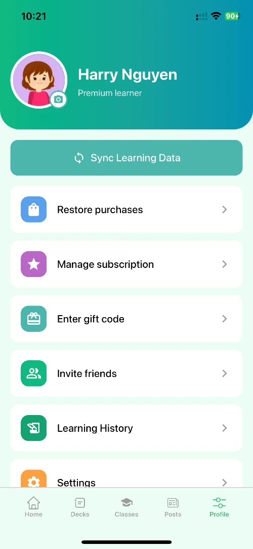 Go to gift code entry